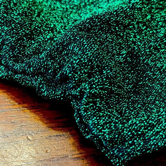 Eloquii Womens Green Metallic Round Neck Long Sleeve Sparkle Mini Dress 16 - Picture 5 of 9